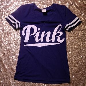 PINK baseball shorts sleeve t shirt